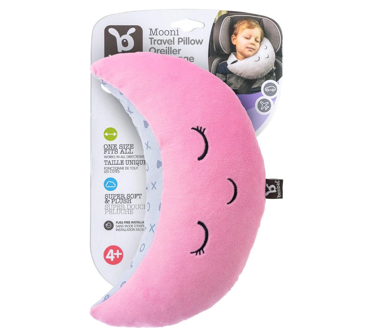 Mooni Travel Pillow | Pink