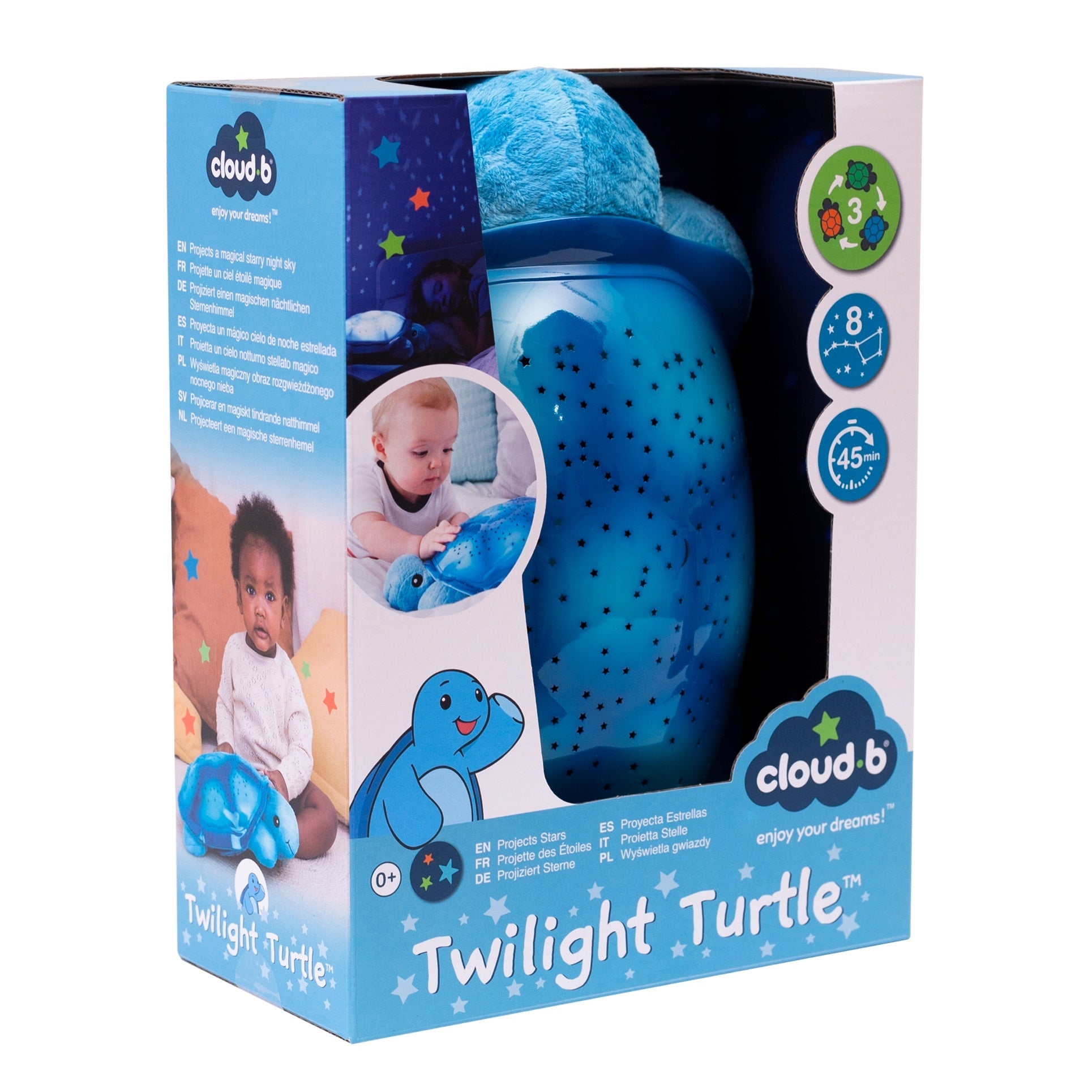 Twilight Turtle | Projecting Night Light Blue