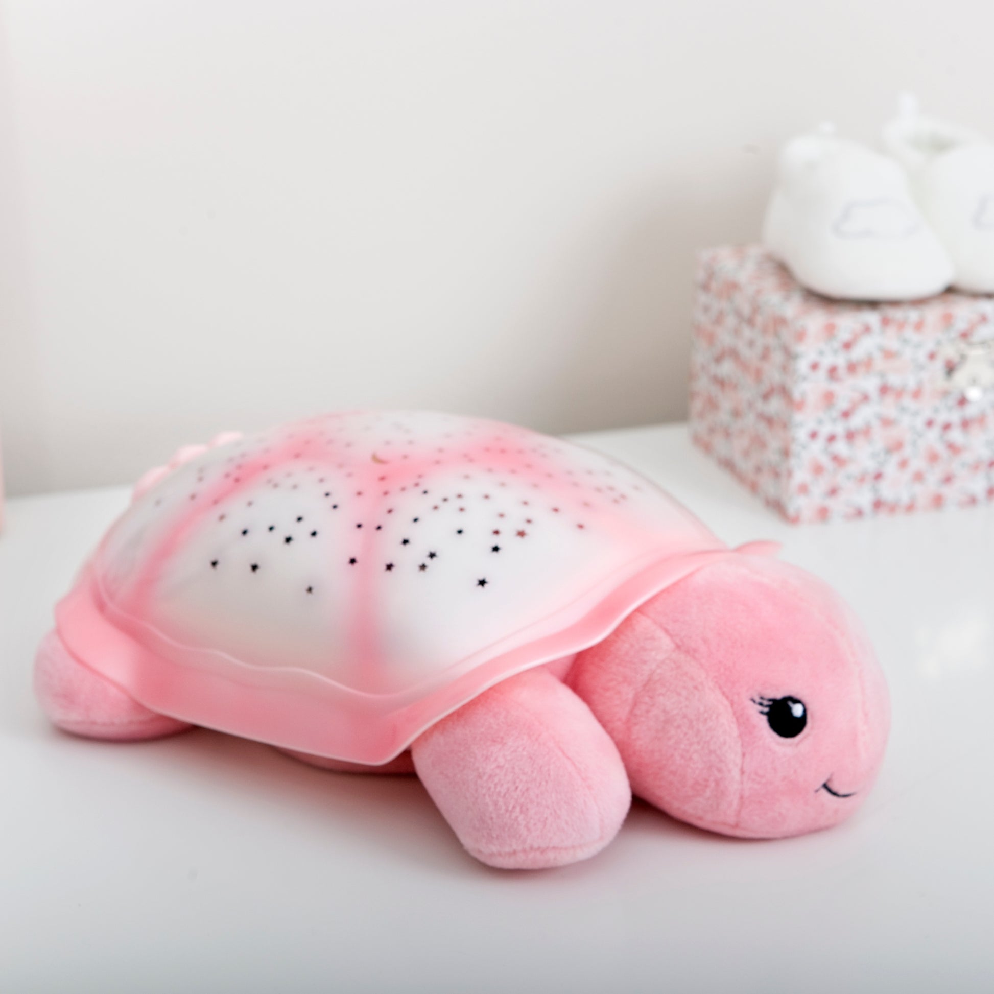 Twinkling Twilight Turtle | Pink Star Projector Nightlight