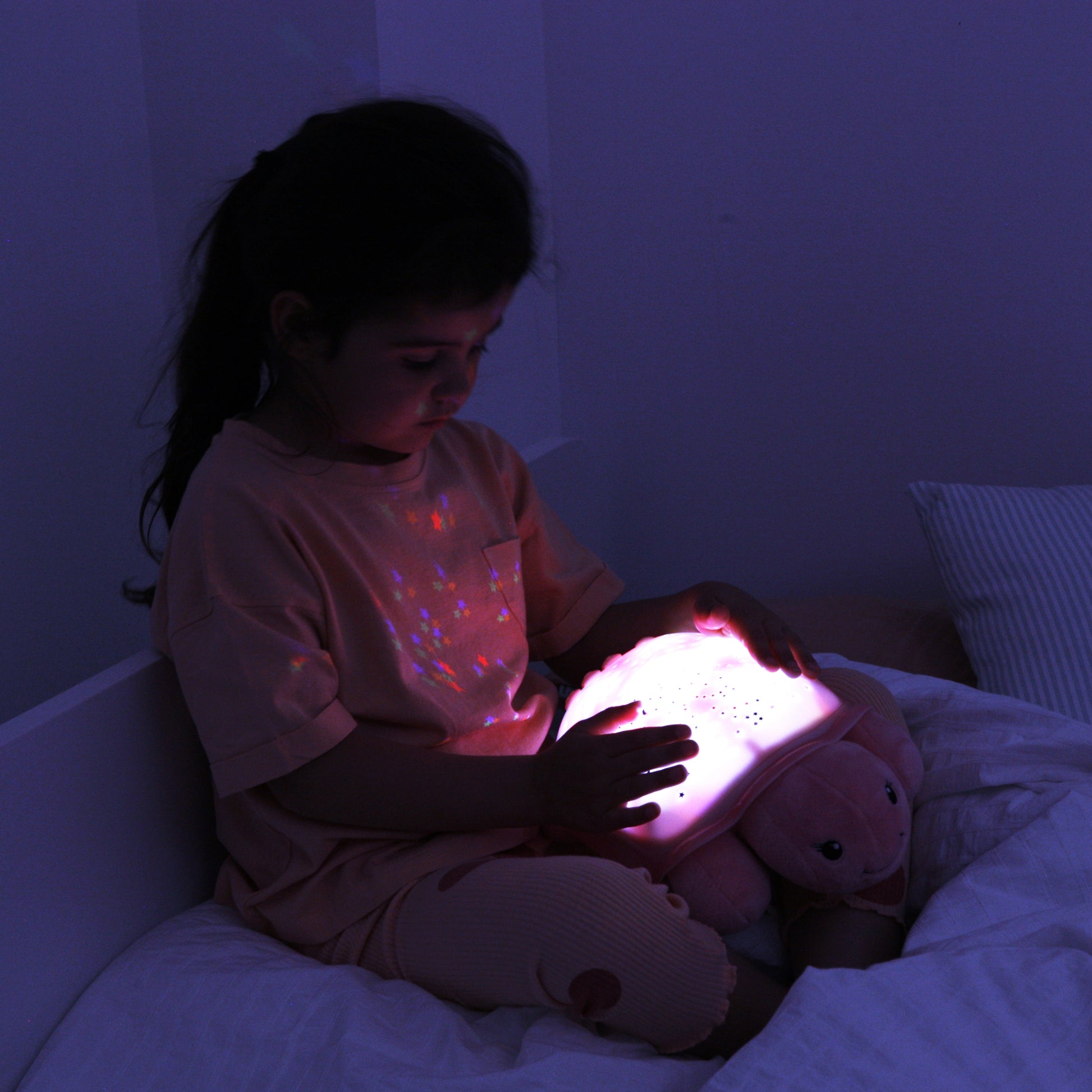 Twinkling Twilight Turtle | Pink Star Projector Nightlight