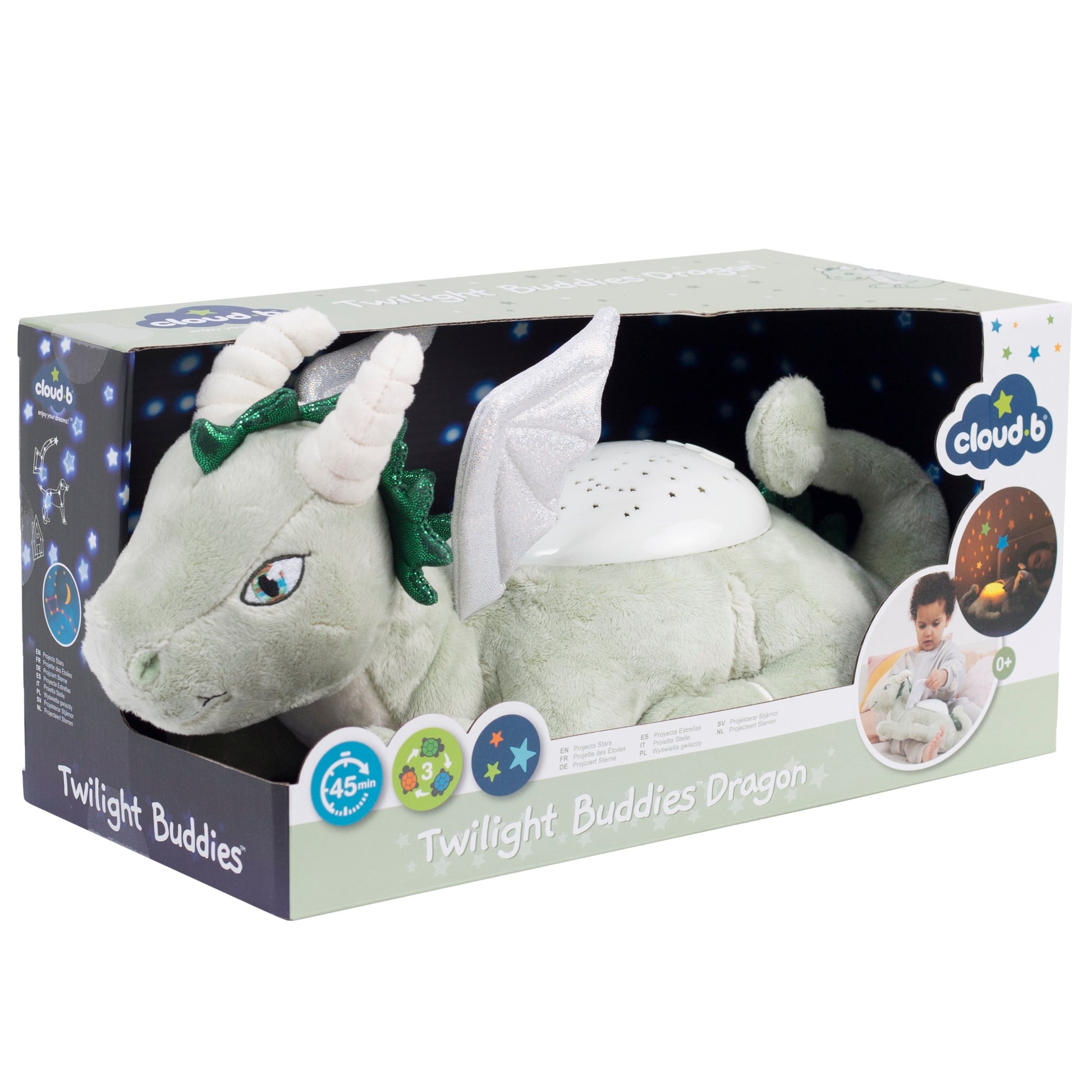 Twilight Buddies | Dragon Plush Projecting Night Light