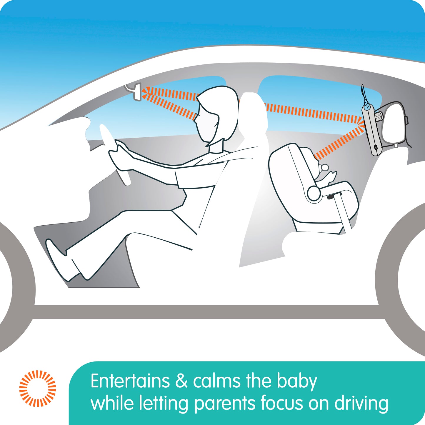 Night & Day Car Mirror Forest fun