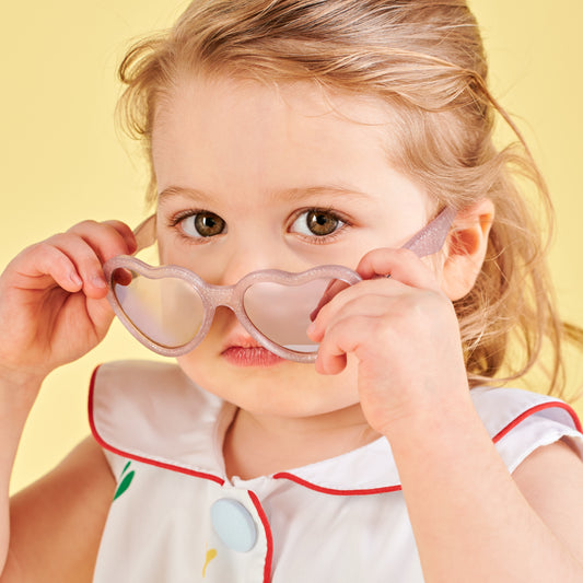 Non-Polarized Mirrored Heart Sunglasses | Sparkle Squad