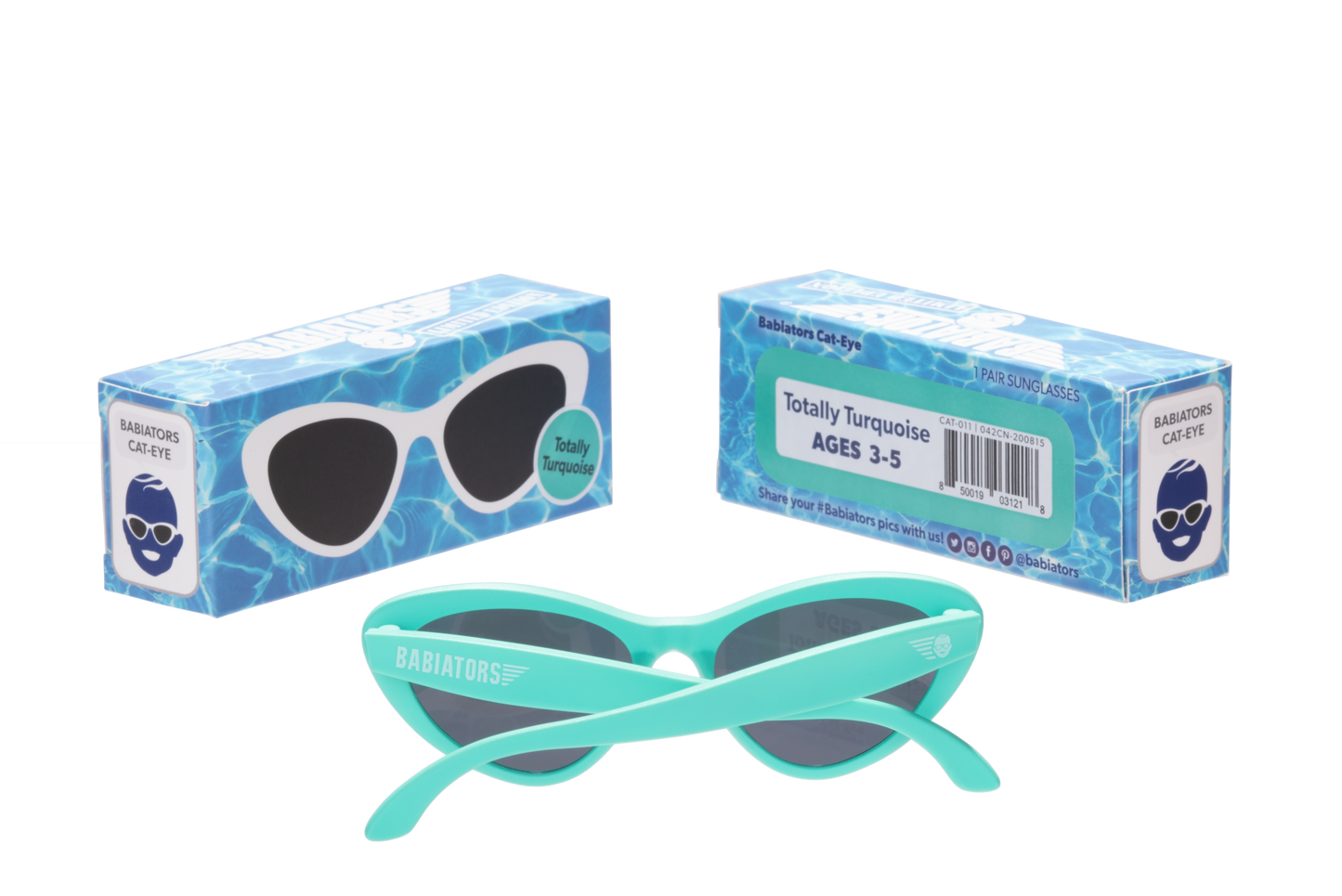 Non-Polarized Cat-Eye Sunglasses | Totally Turquoise