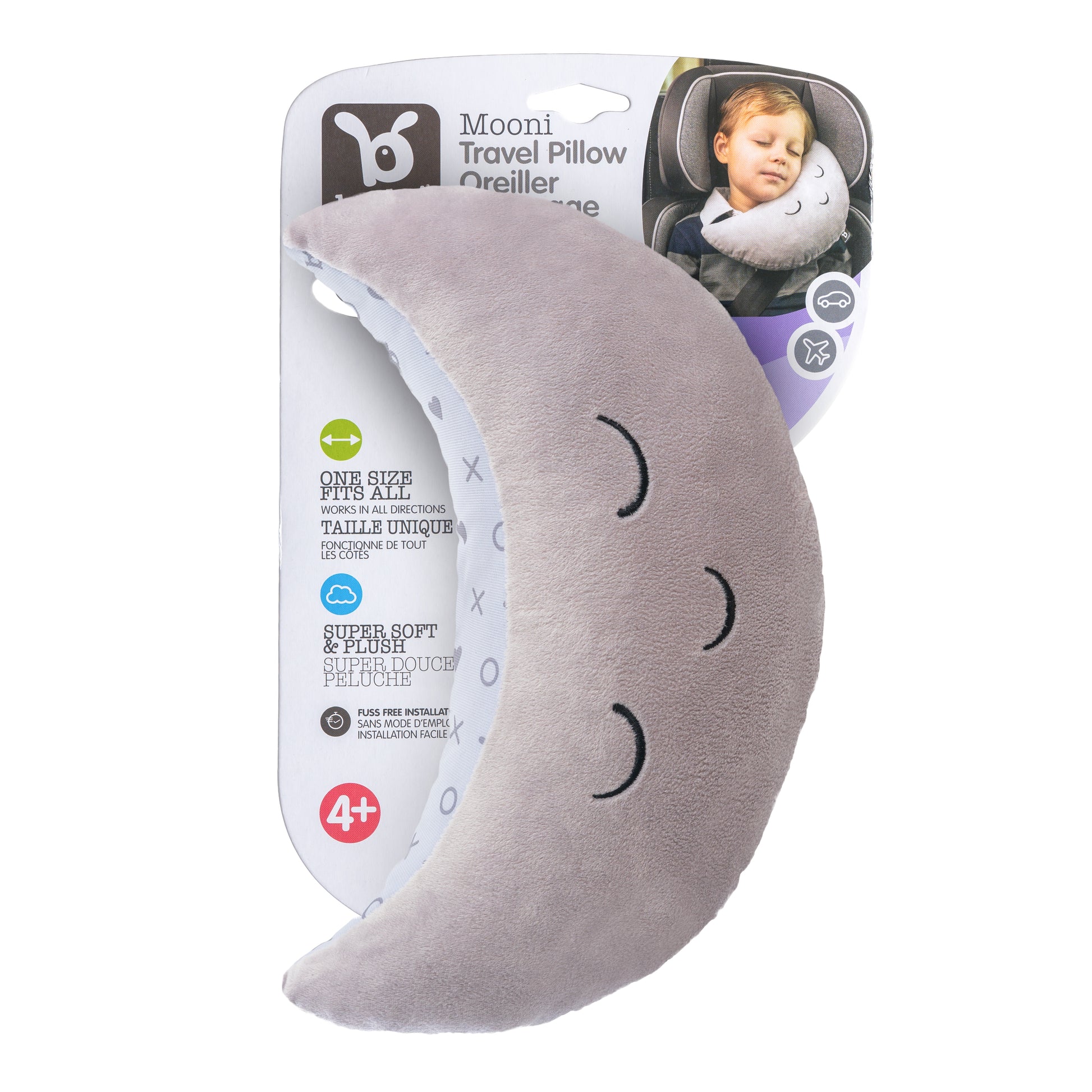 Mooni Travel Pillow | Grey