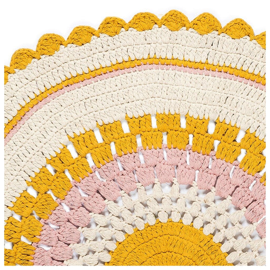 Embroidery Collection | Round Gipsy Cotton Rug
