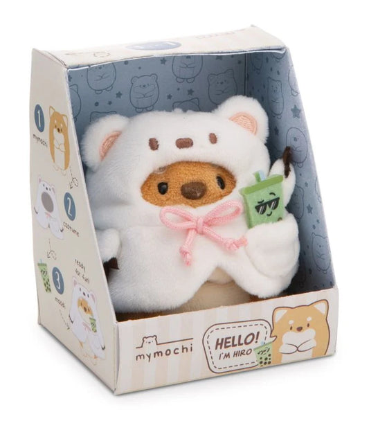 Nici MyMochi 8cm Hiro Dog Plush – Bubble Tea and Polar Bear Costume