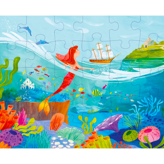 La Petite Sirène | Children’s Puzzle & Storybook Set | French Edition