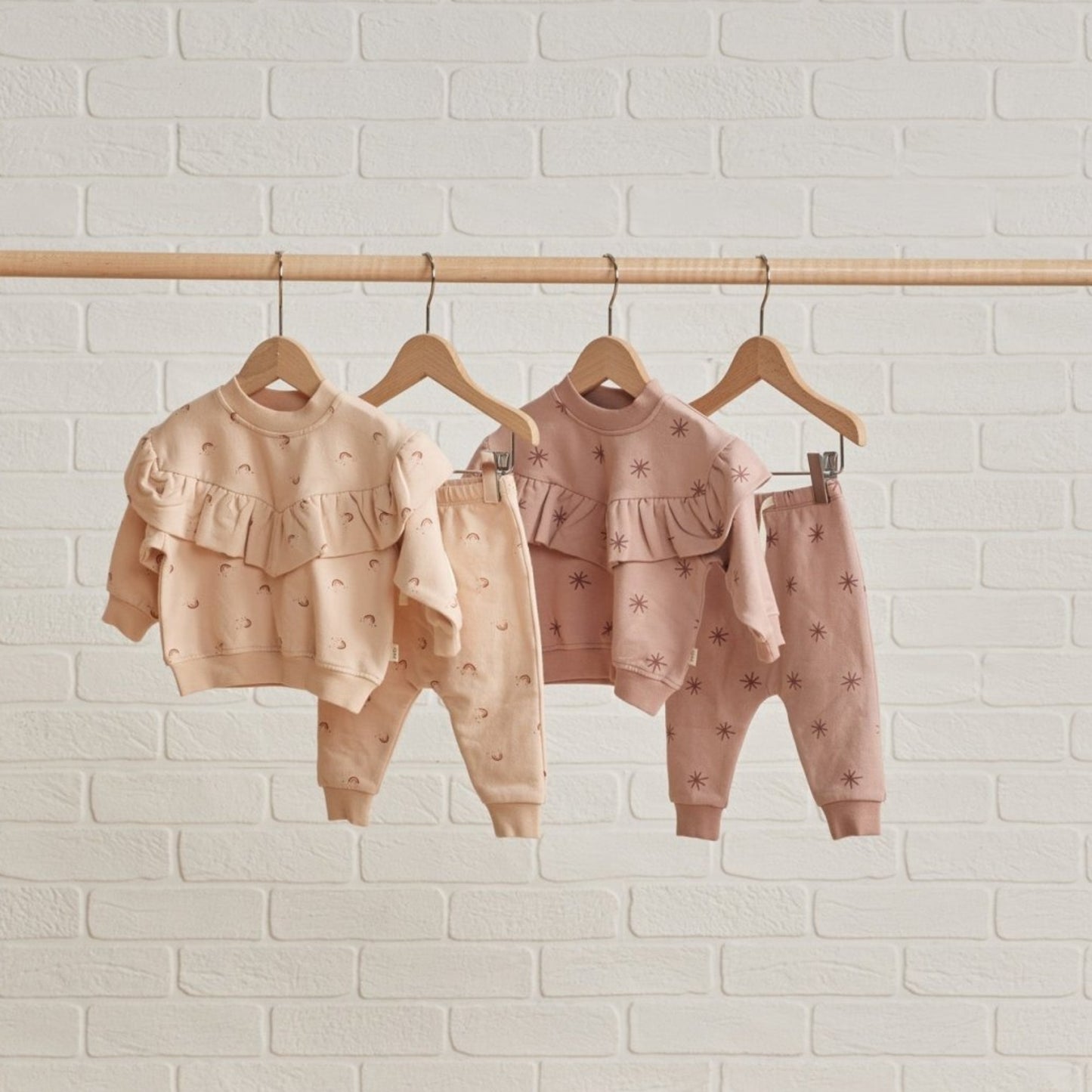 Ruffle Fleece Sweatshirt | Rainbow