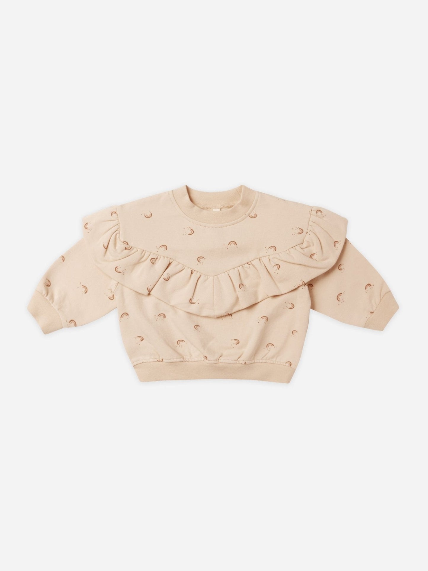 Ruffle Fleece Sweatshirt || Rainbow