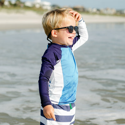 Polarized Keyhole Sunglasses | Jet Black Smoke Lenses