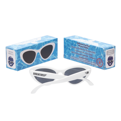 Non-Polarized Cat-Eye Sunglasses | Wicked White