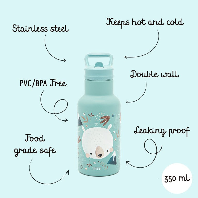 Stainless Steel Insulated Water Bottle for Kids – 350 ml
