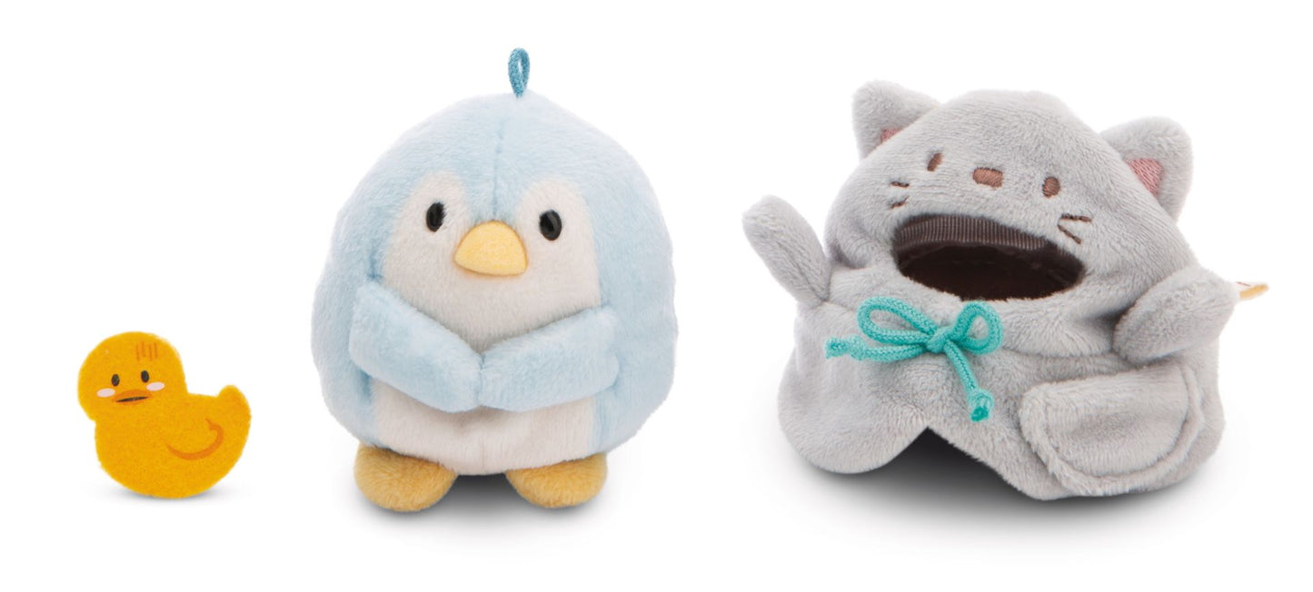 Nici MyMochi 8cm Waddle Penguin Plush – Duck & Cat Costume