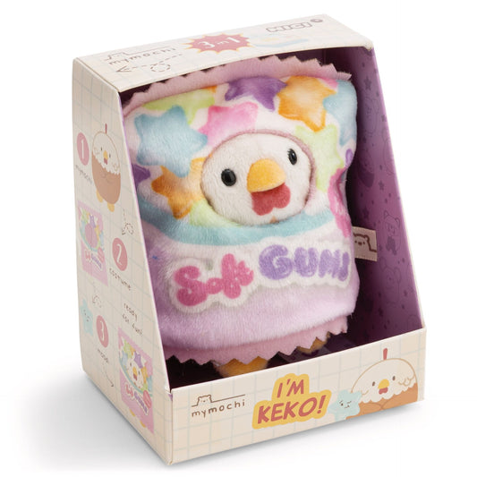 MyMochi 8cm Keko Rooster Soft Toy Set with Star & Soft Gum Bag Costume