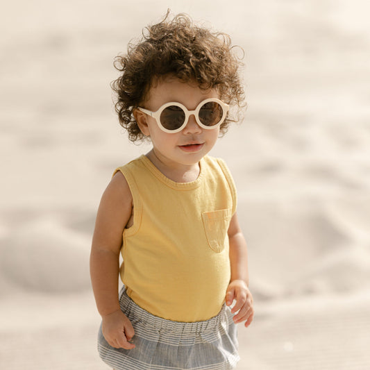 Euro Round Sunglasses | "Sweet Cream"