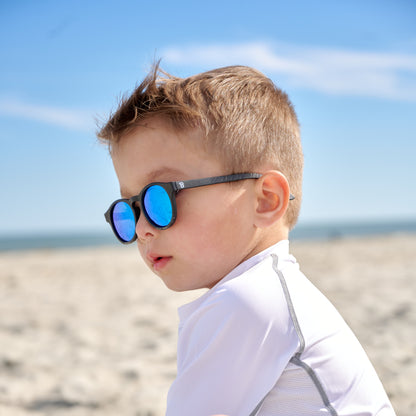 Polarized Keyhole Sunglasses | Jet Black