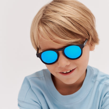 Polarized Keyhole Sunglasses | Jet Black