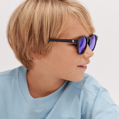 Polarized Keyhole Sunglasses | Jet Black