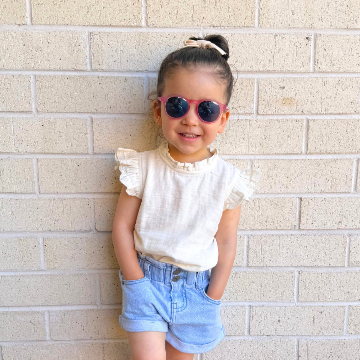 Lunettes de soleil non polarisées à monture trou de serrure | Fuchsia Haze