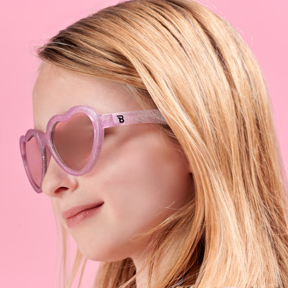 Non-Polarized Mirrored Heart Sunglasses | Sparkle Squad