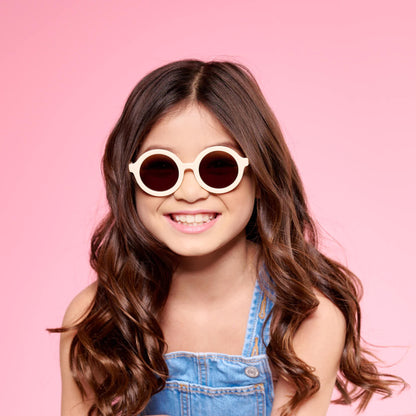 Euro Round Sunglasses | "Sweet Cream"