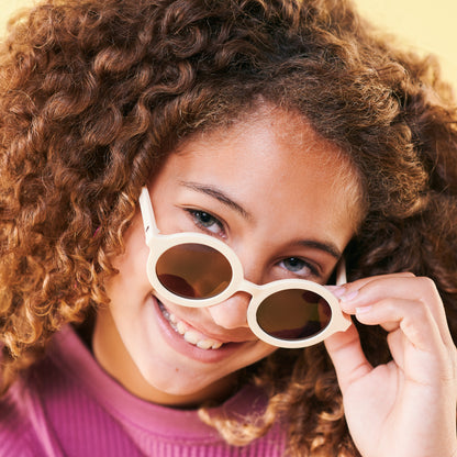 Euro Round Sunglasses | "Sweet Cream"