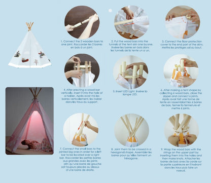 Around the Crib KAMPI- Racetime Tent w/LED & MAT