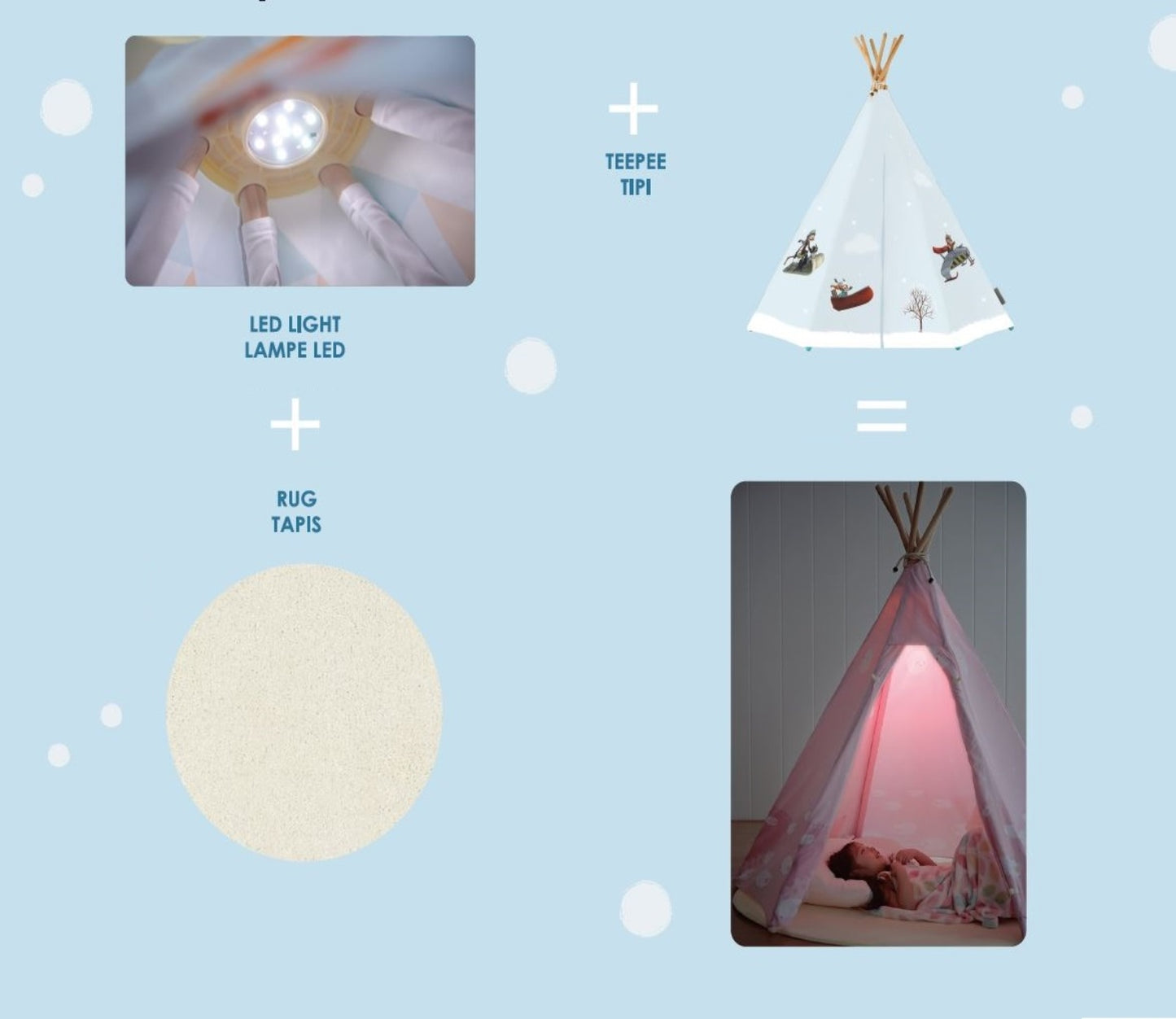 Around the Crib KAMPI- Racetime Tent w/LED & MAT