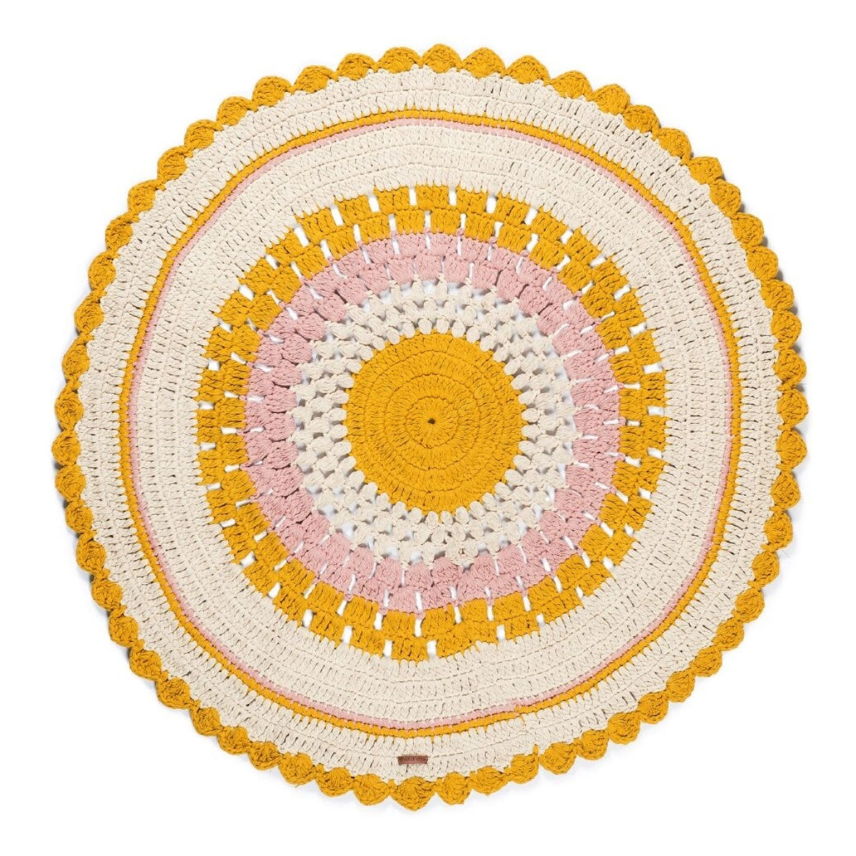 Embroidery Collection | Round Gipsy Cotton Rug