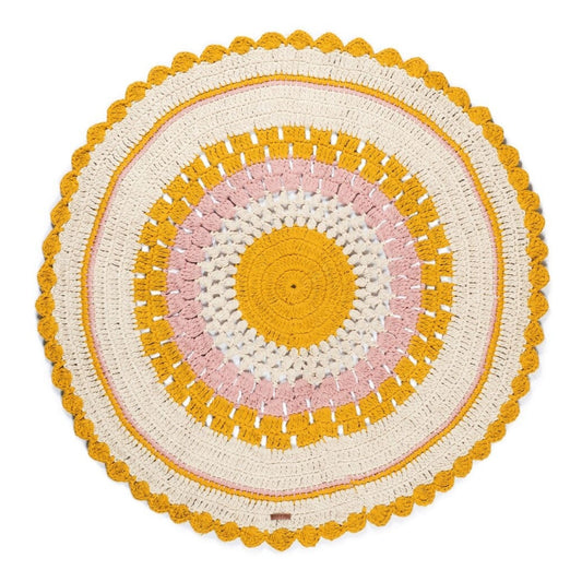 Embroidery Collection | Round Gipsy Cotton Rug