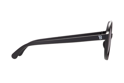 Euro Round Sunglasses | Jet Black