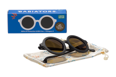 Euro Round Sunglasses | Jet Black