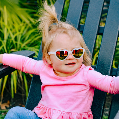 Non-Polarized Mirrored Heart Sunglasses | The Rainbow