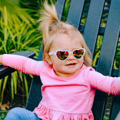 Non-Polarized Mirrored Heart Sunglasses | The Rainbow