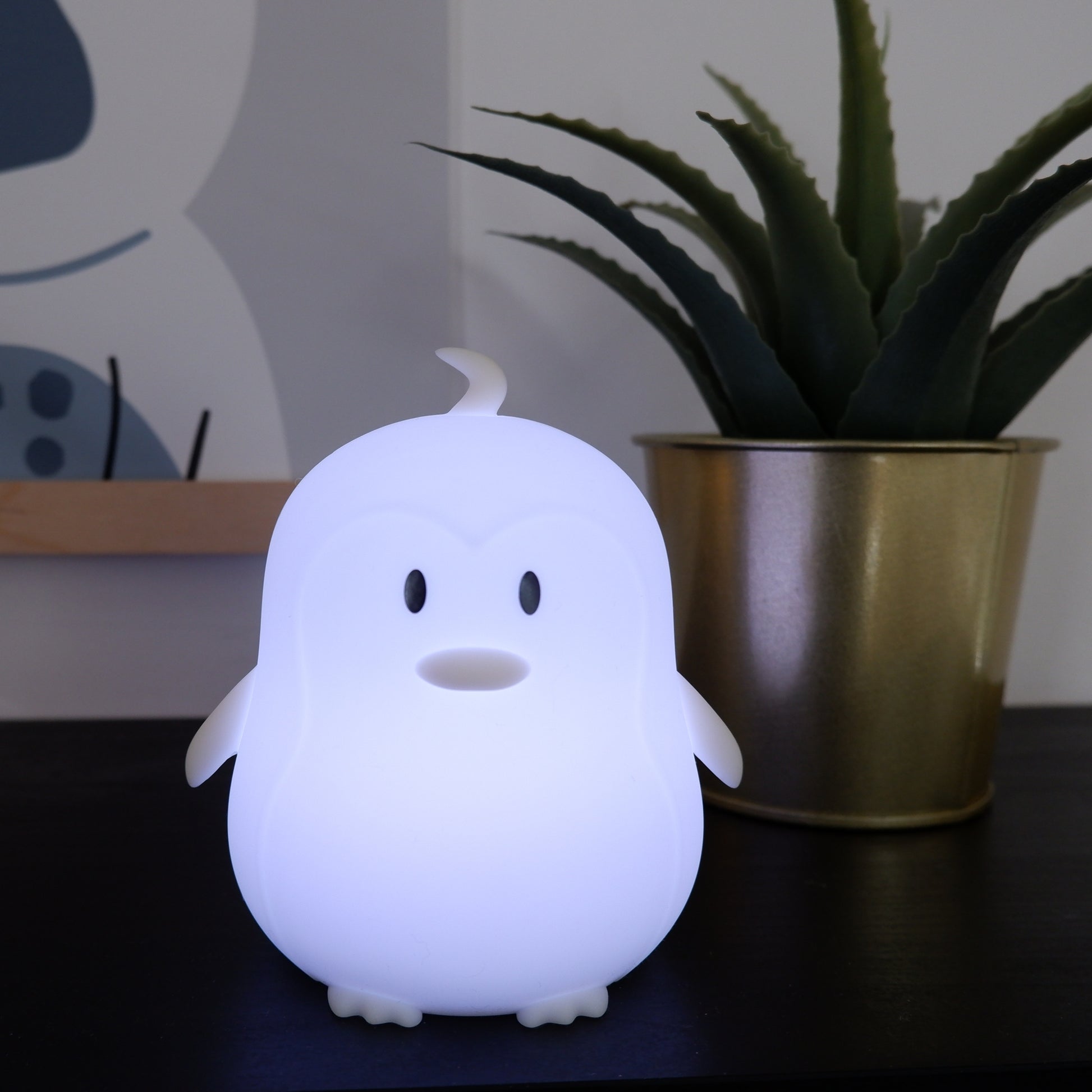 Luce notturna a forma di famiglia di pinguini per la cameretta Luce notturna a forma di famiglia di pinguini per la cameretta