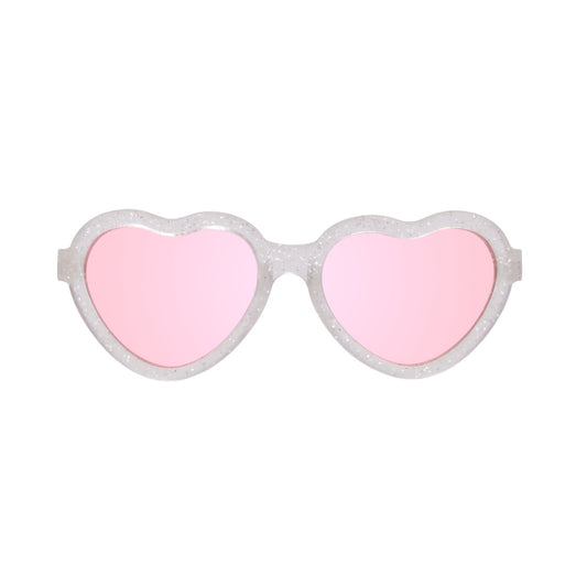 Non-Polarized Heart Sunglasses | "Silver Shimmer"