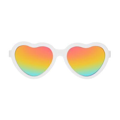 Non-Polarized Mirrored Heart Sunglasses | The Rainbow