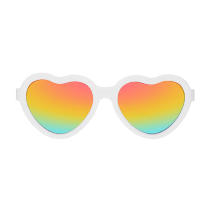Non-Polarized Mirrored Heart Sunglasses | The Rainbow