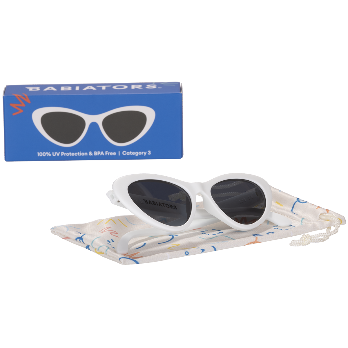 Non-Polarized Cat-Eye Sunglasses | Wicked White