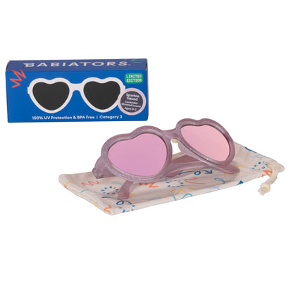 Non-Polarized Mirrored Heart Sunglasses | Sparkle Squad