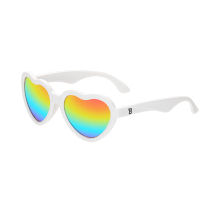 Non-Polarized Mirrored Heart Sunglasses | The Rainbow