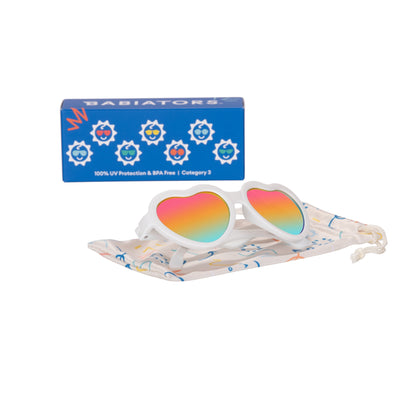 Non-Polarized Mirrored Heart Sunglasses | The Rainbow