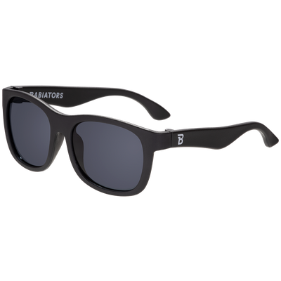 Polarized Navigator Sunglasses | Jet Black Smoke Lenses