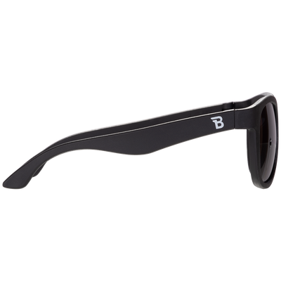 Polarized Navigator Sunglasses | Jet Black Smoke Lenses