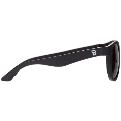 Polarized Navigator Sunglasses | Jet Black Smoke Lenses