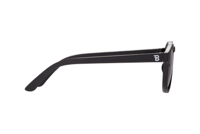 Polarized Keyhole Sunglasses | Jet Black Smoke Lenses