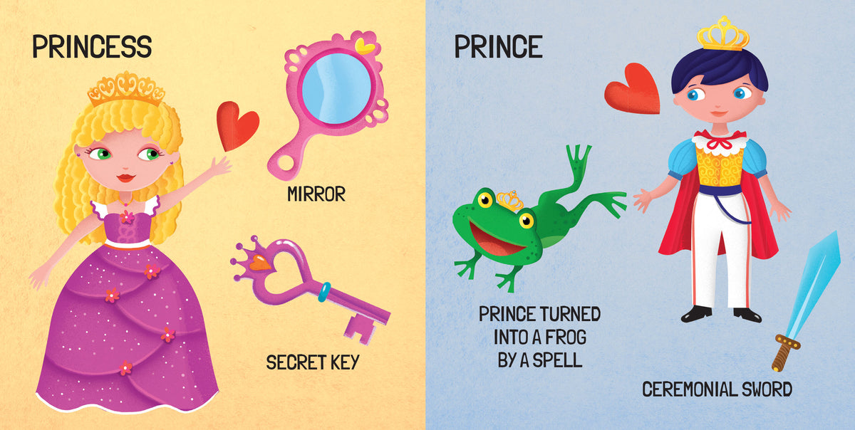The Princesses Puzzle & Book Activity Set for Kids with Shaped Figures | English Edition