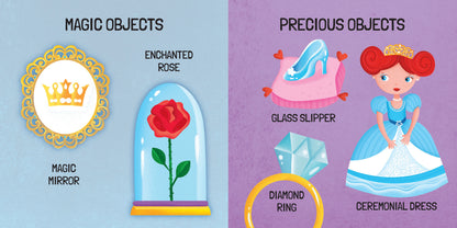 The Princesses Puzzle & Book Activity Set for Kids with Shaped Figures | English Edition