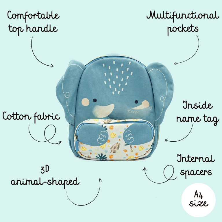 Kids’ Cotton Backpack – A4 Size Preschool & Kindergarten